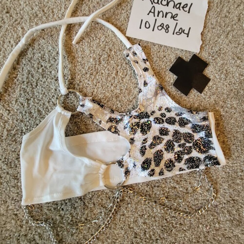 **SOLD** Euphoric Ravewear Leopard Empress Chain Top - EUC